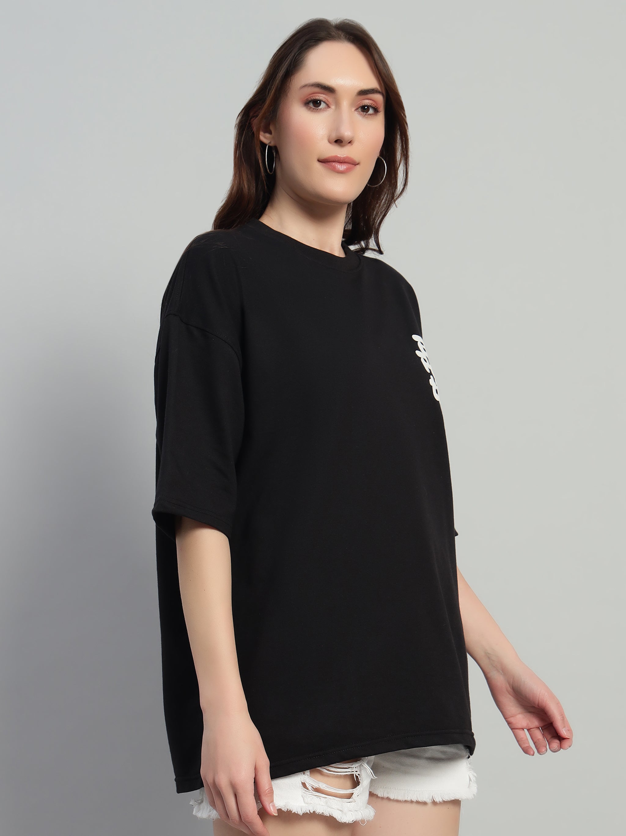 Be Positive Black Oversized T-Shirt