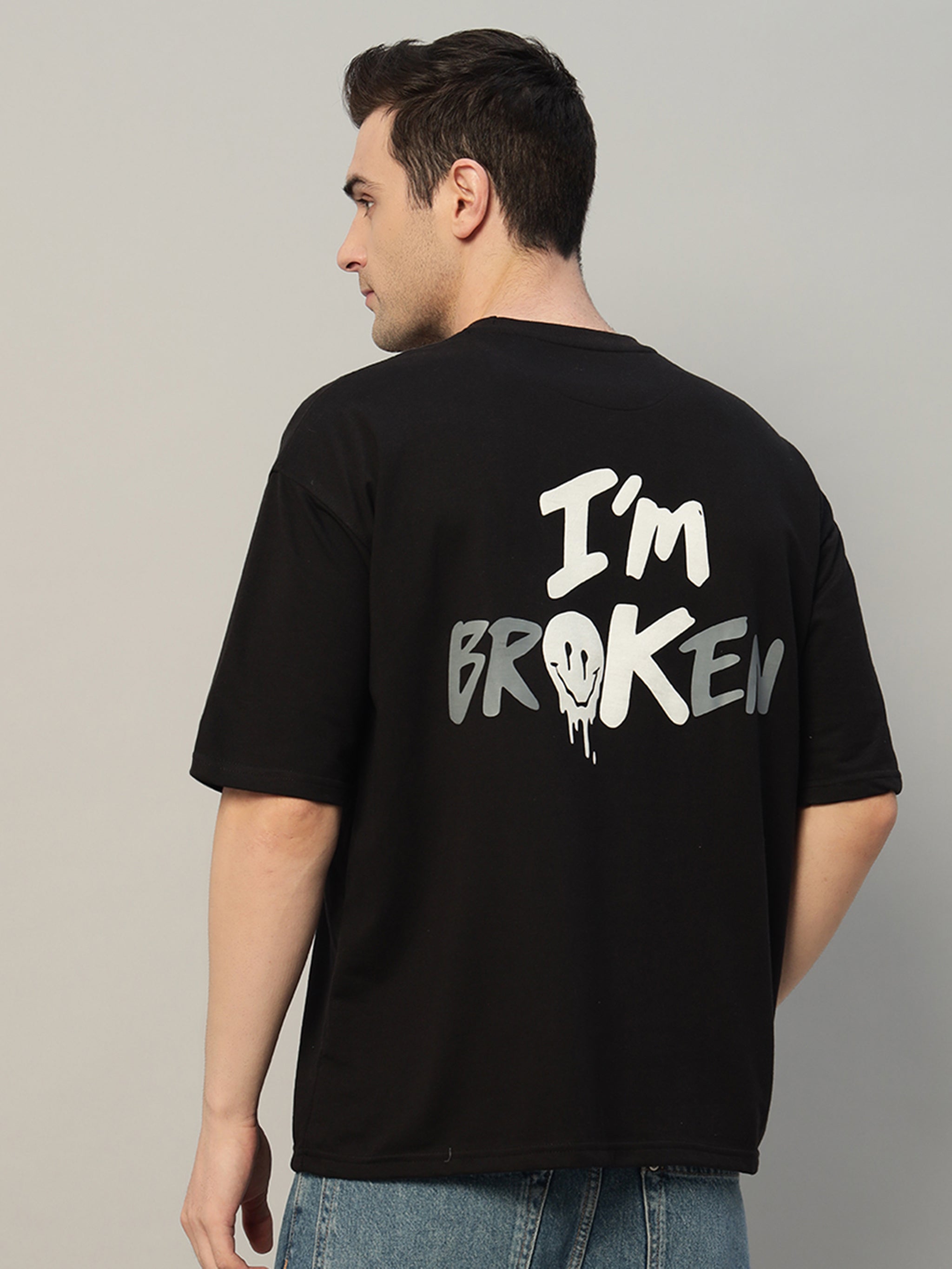 Broken Black Oversized T-Shirt