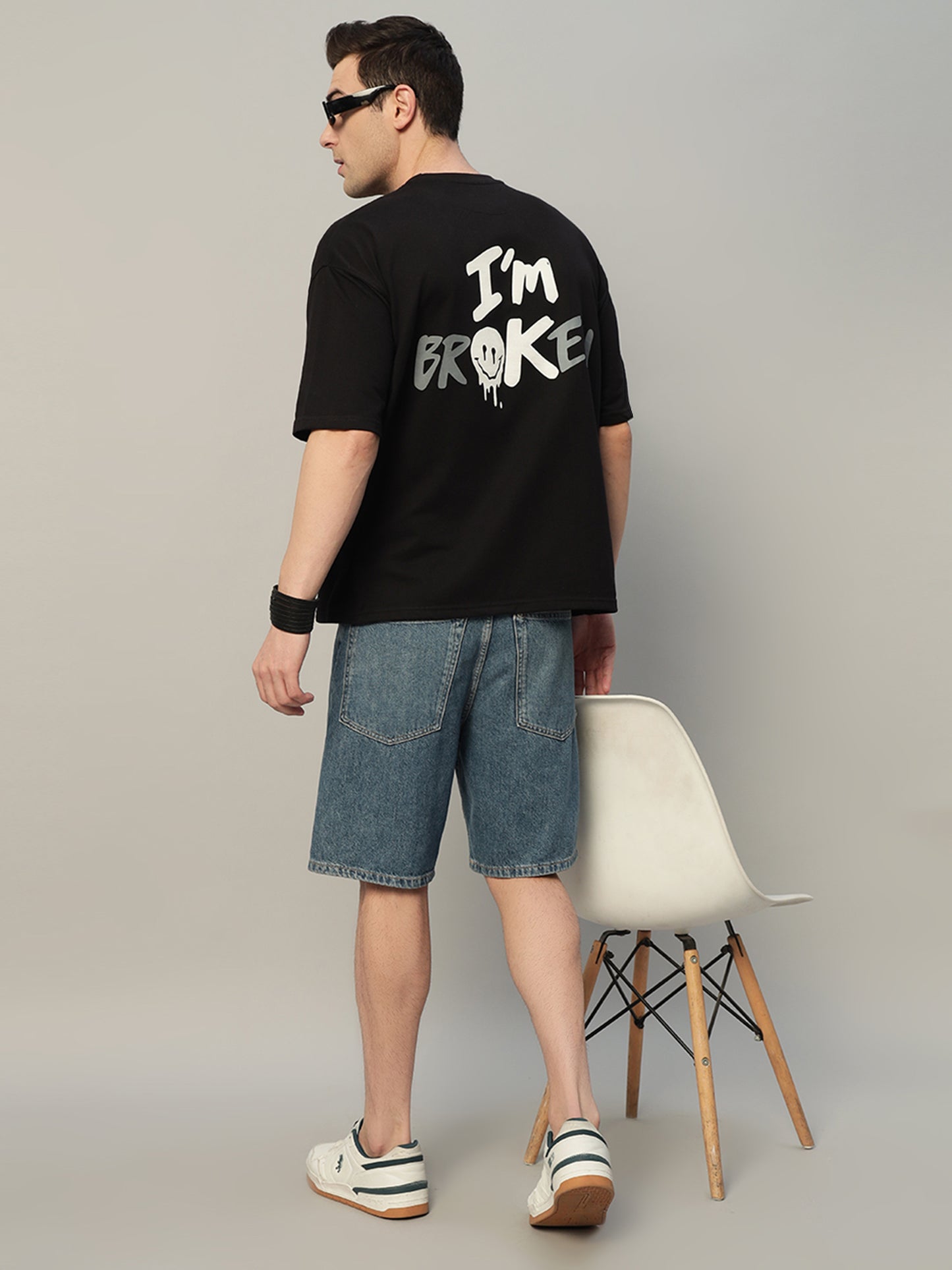 Broken Black Oversized T-Shirt