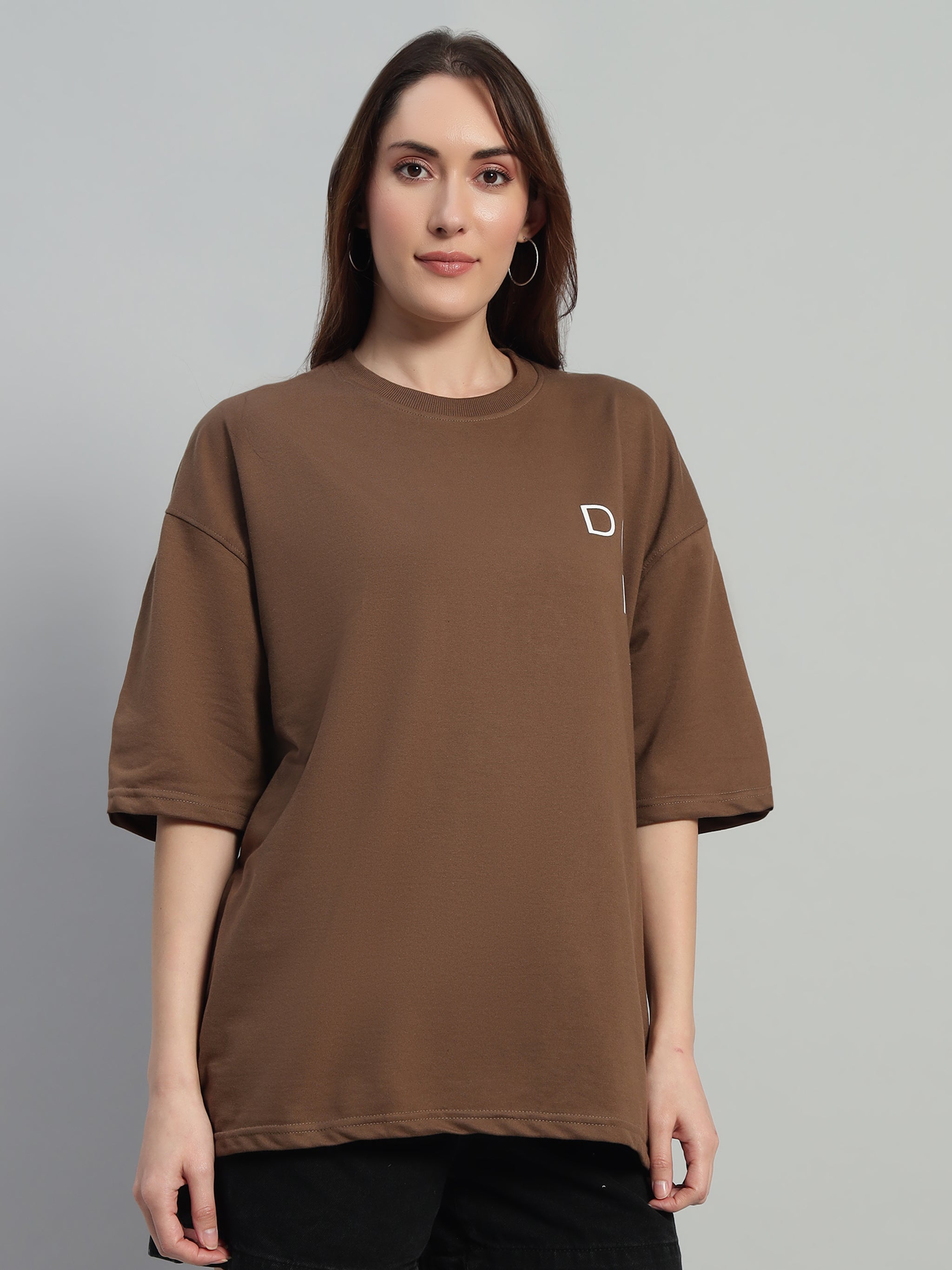 Don't Quit Brown Oversized T-Shirt