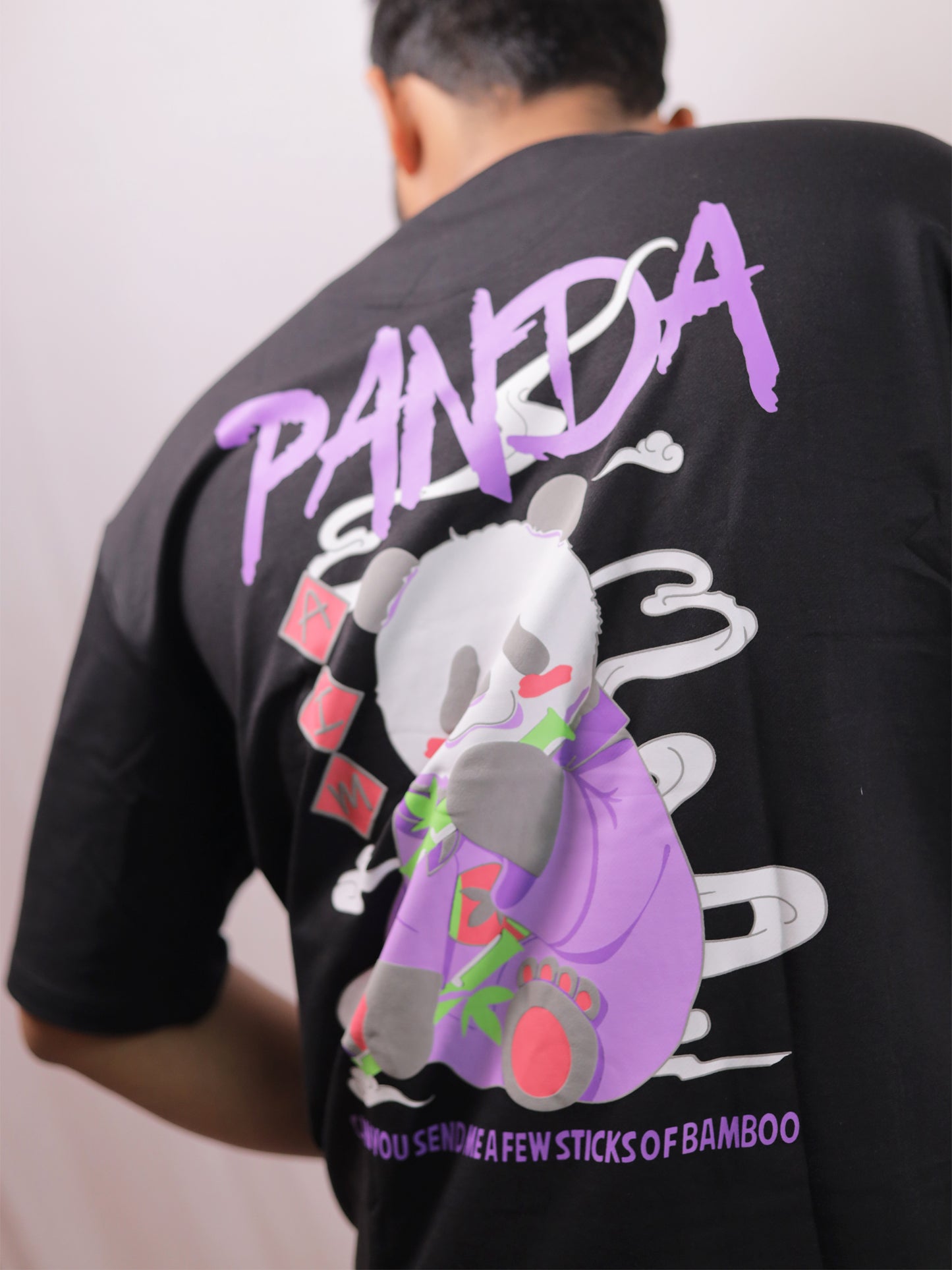 Panda Black Oversized T-Shirt