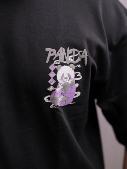 Panda Black Oversized T-Shirt