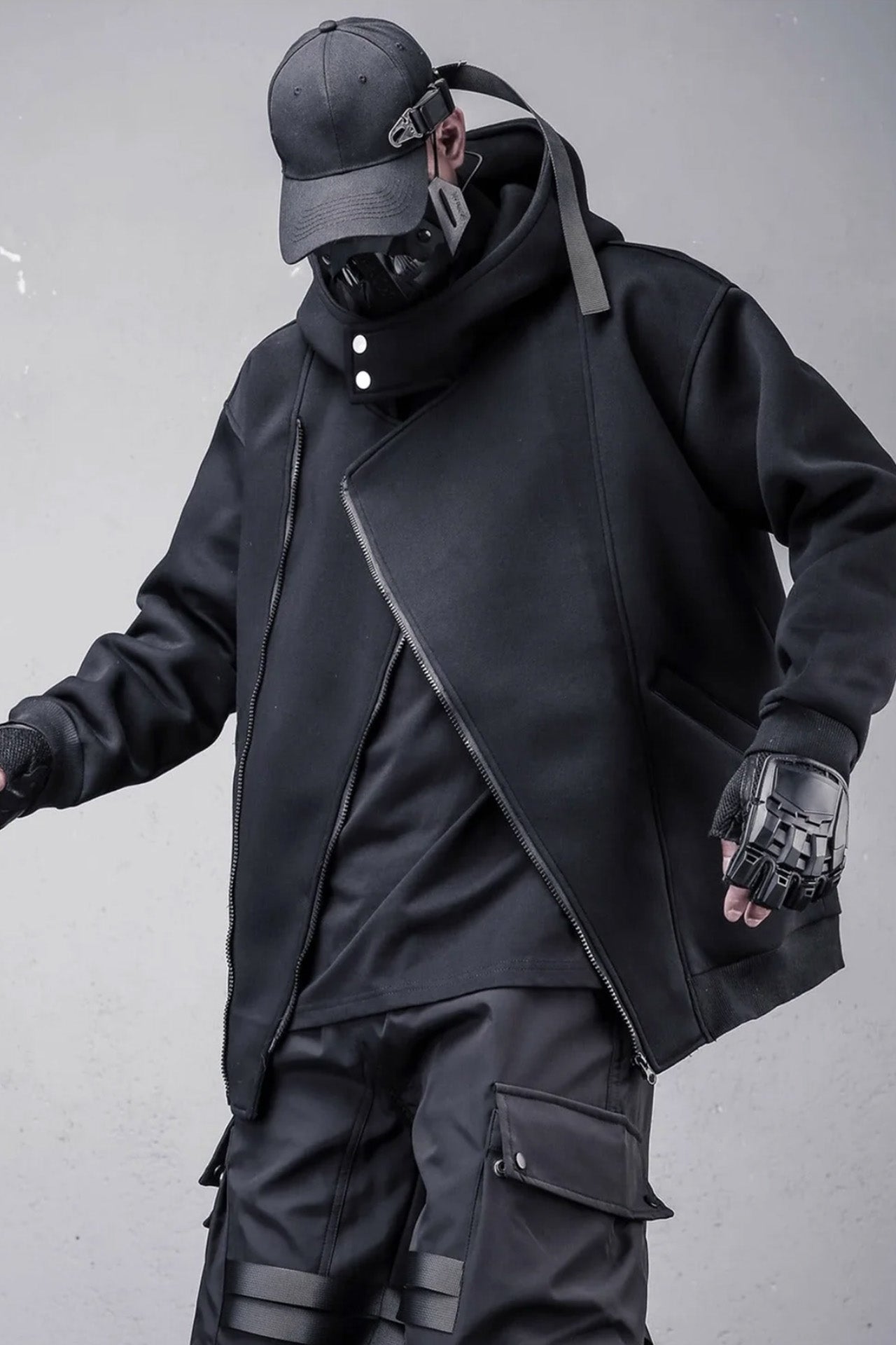 ShadowEdge Asymmetric Jacket – Stealth Black
