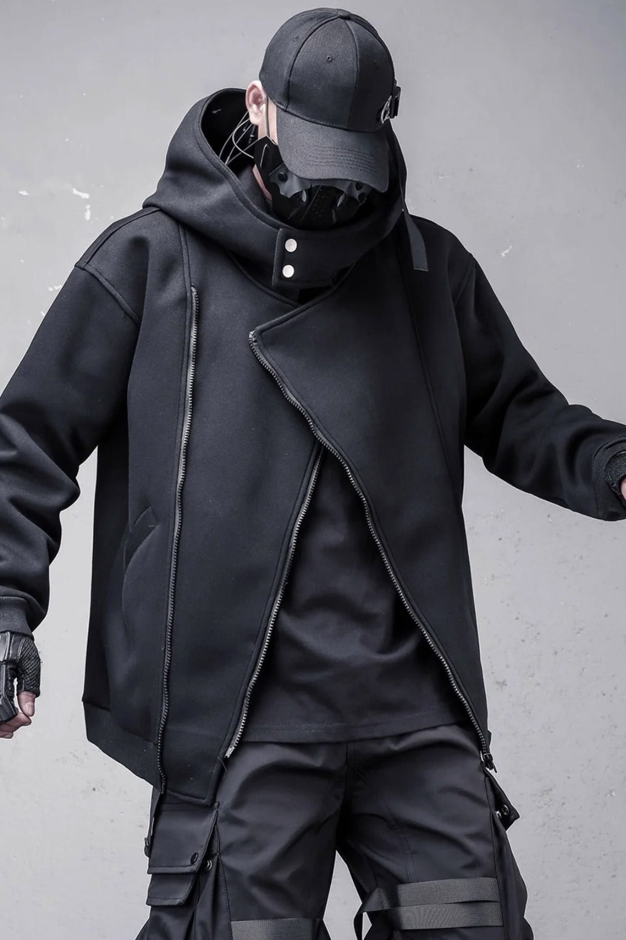 ShadowEdge Asymmetric Jacket – Stealth Black
