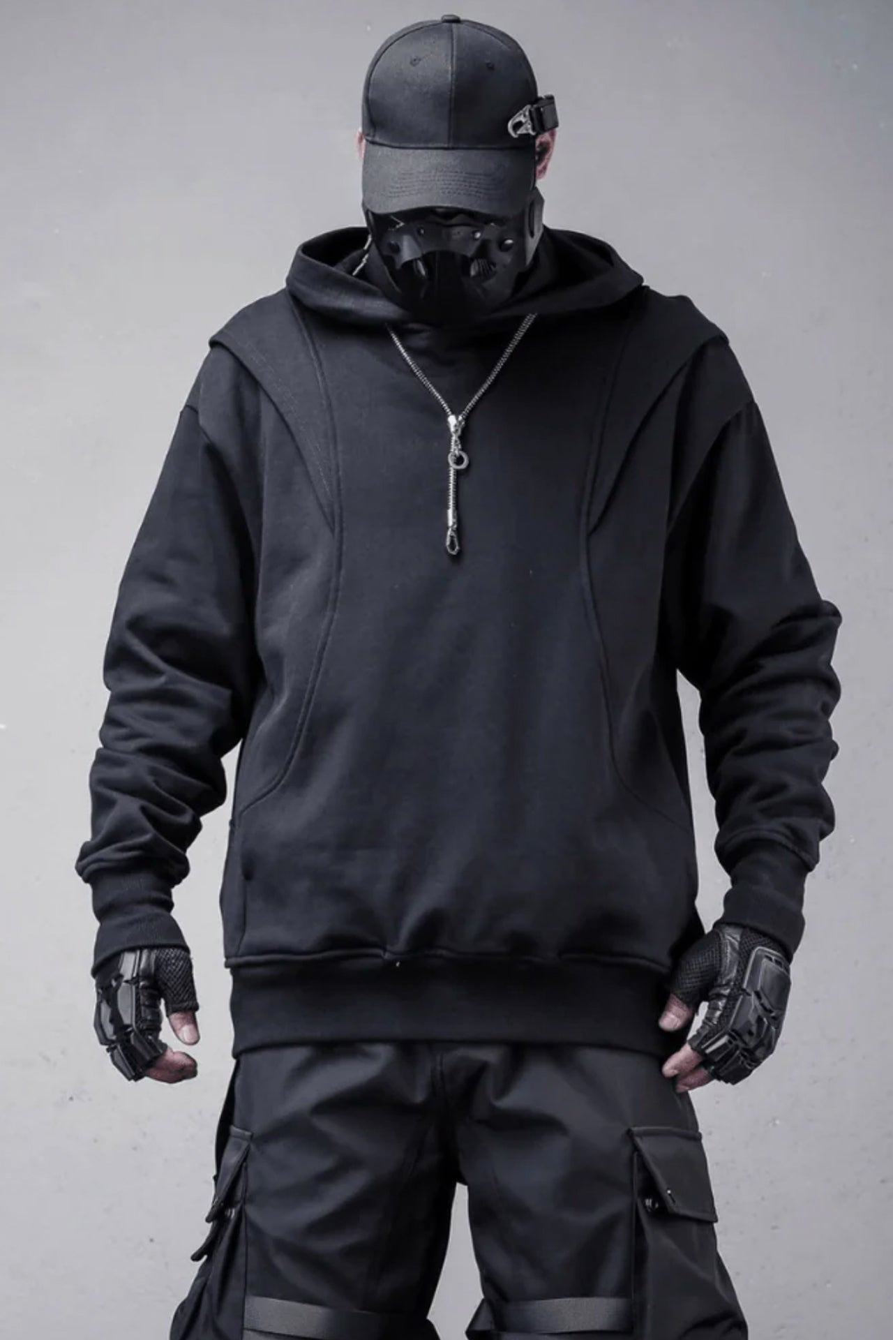 ShadowOps Tactical Hoodie – Stealth Black