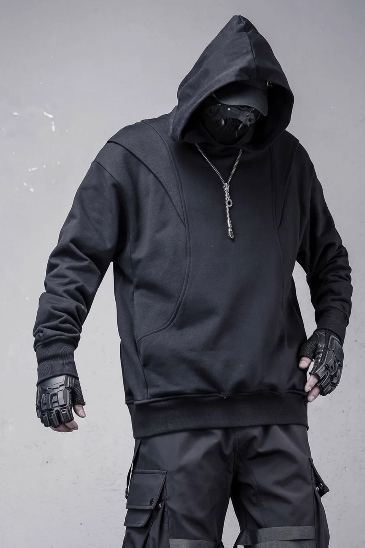 ShadowOps Tactical Hoodie – Stealth Black