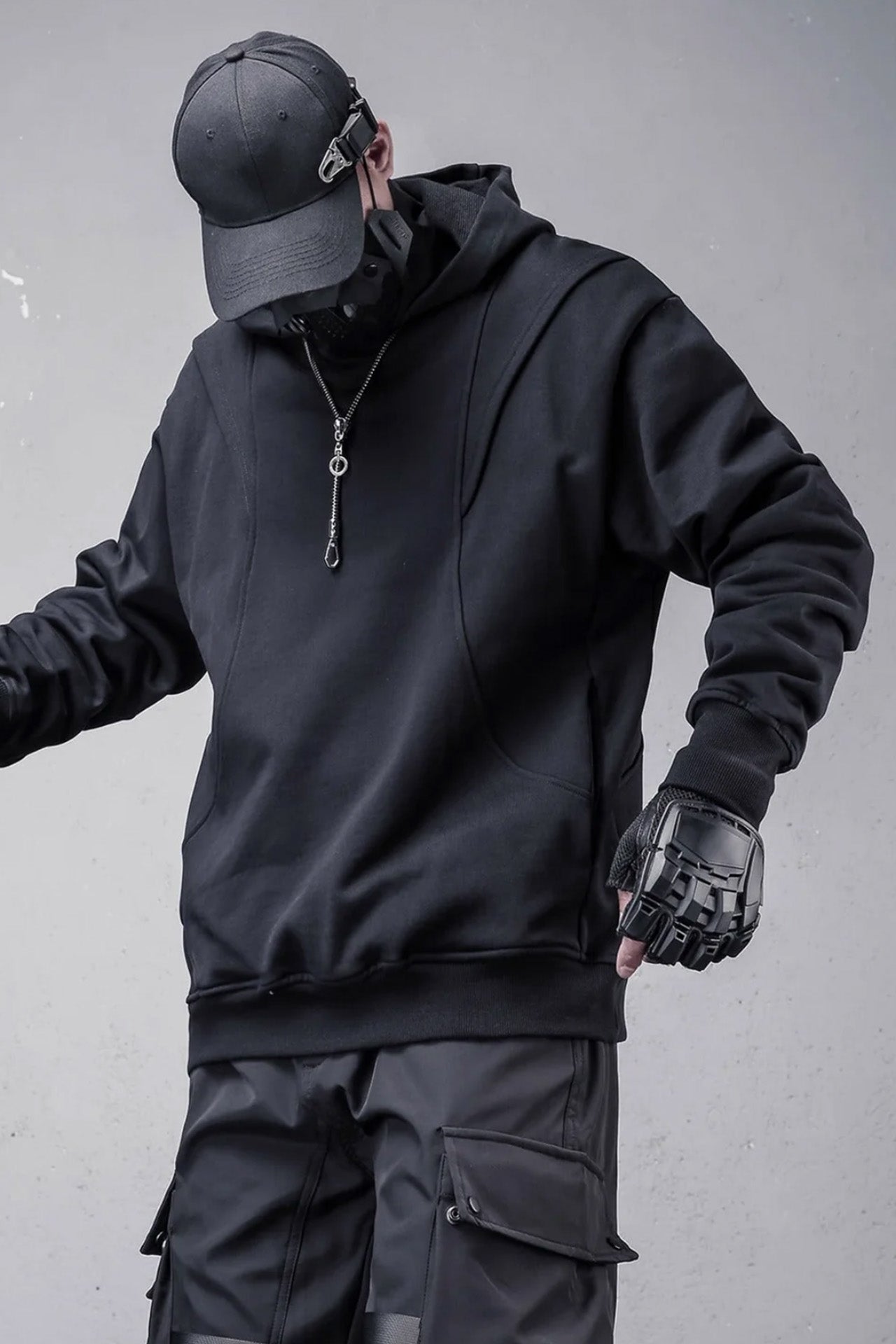 ShadowOps Tactical Hoodie – Stealth Black