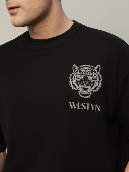 Tiger Black Oversized T-Shirt