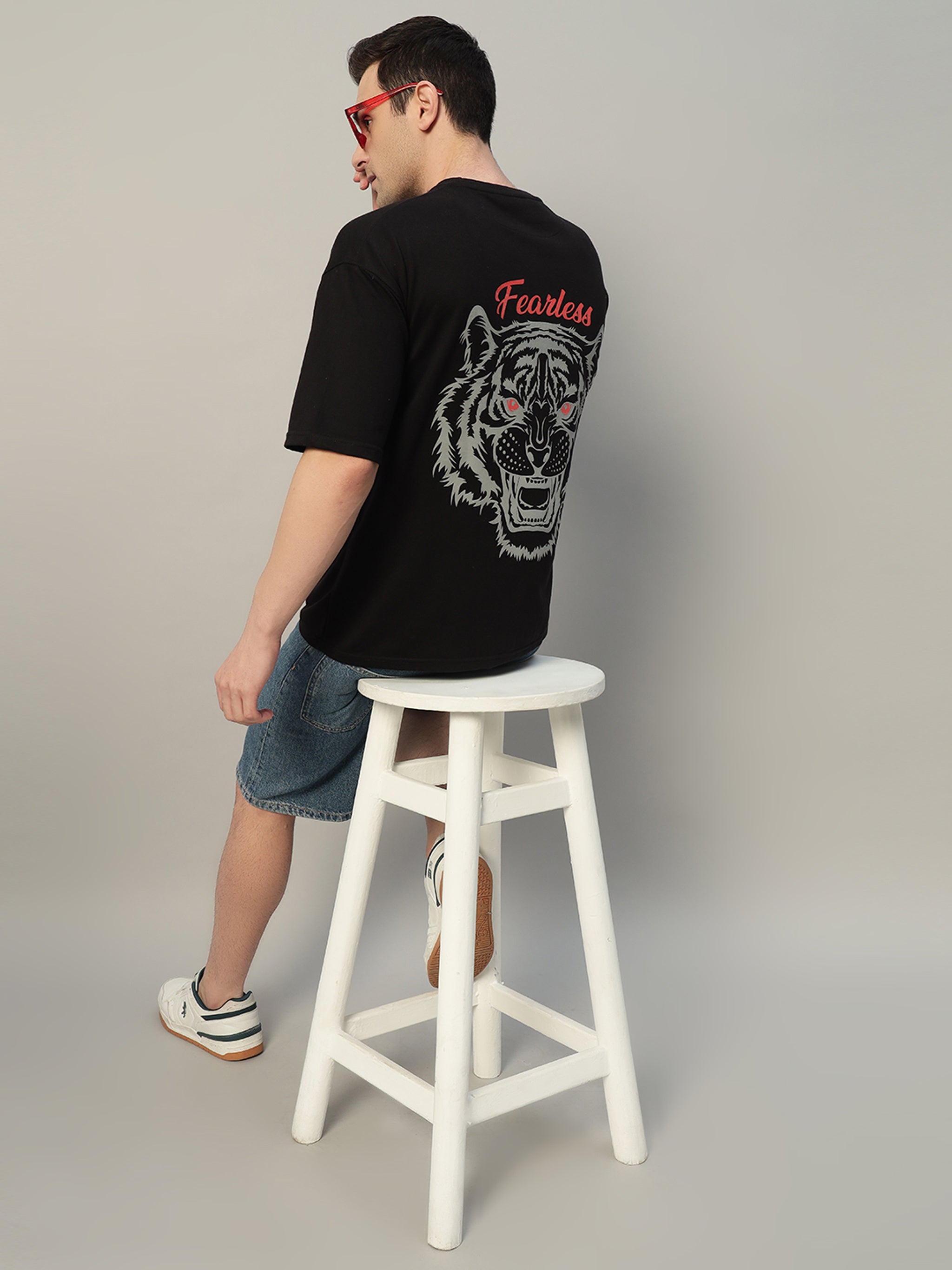 Tiger Black Oversized T-Shirt