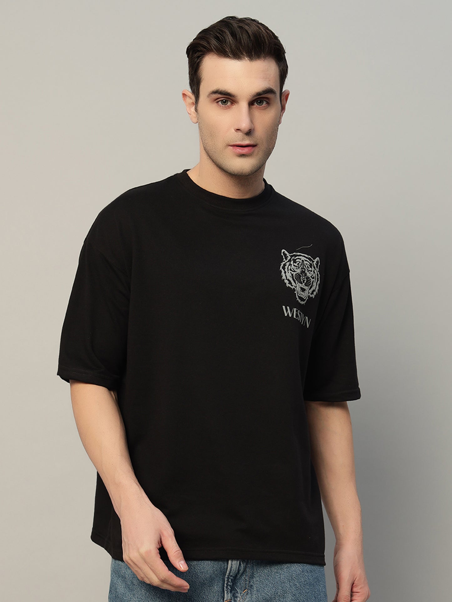 Tiger Black Oversized T-Shirt