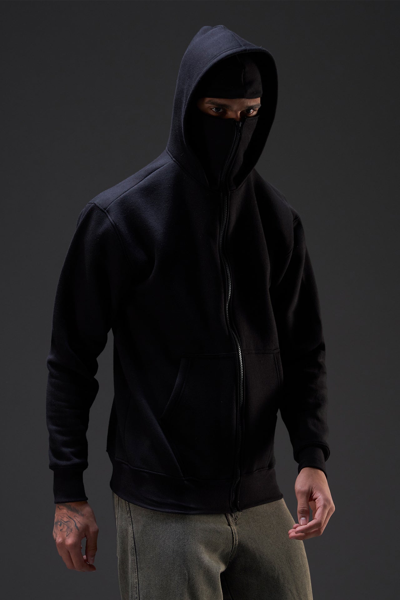 WESTYN Baklava Zip Hoodie – Black