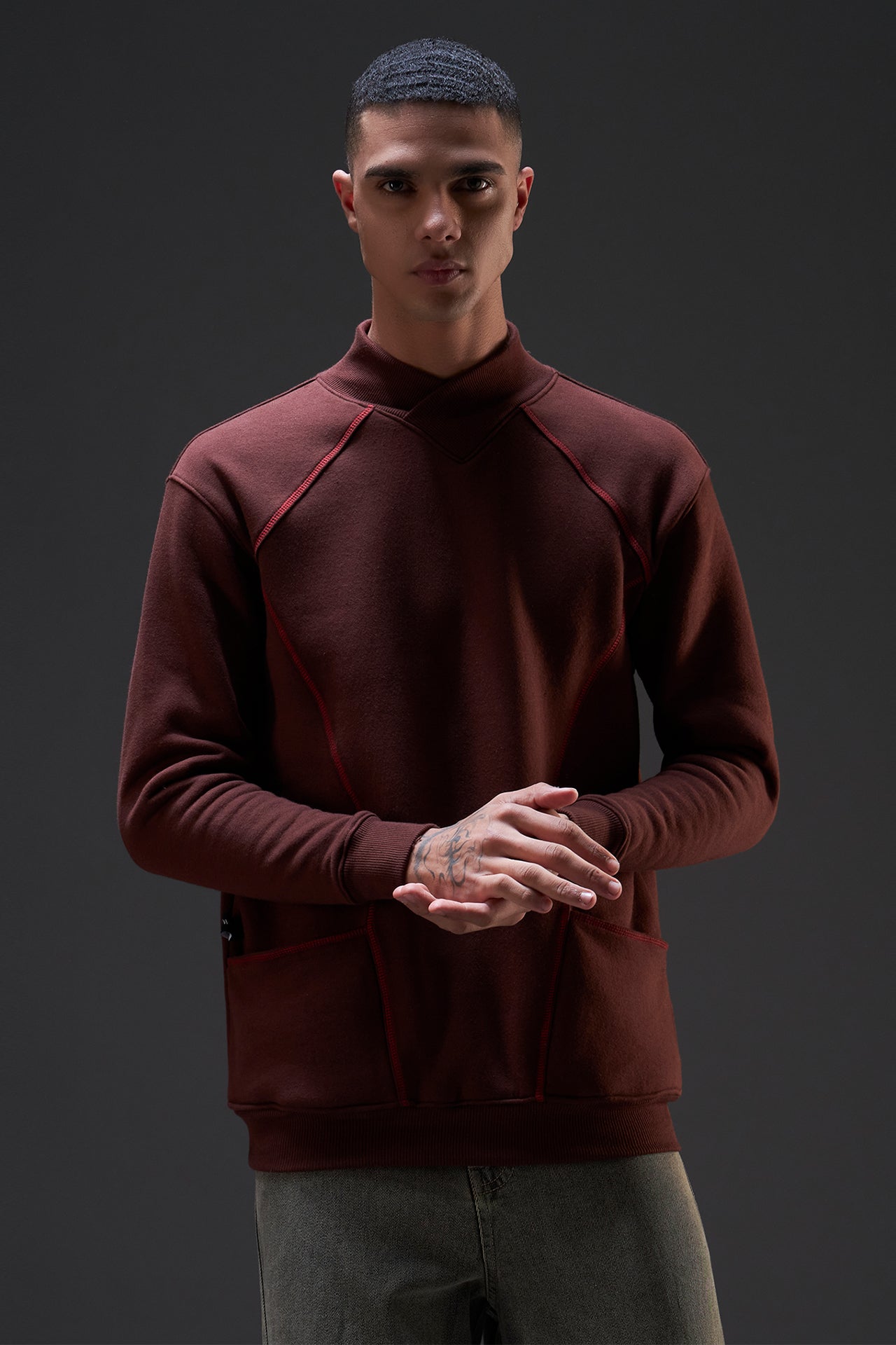 WESTYN Brown Tech-Stitch Sweatshirt