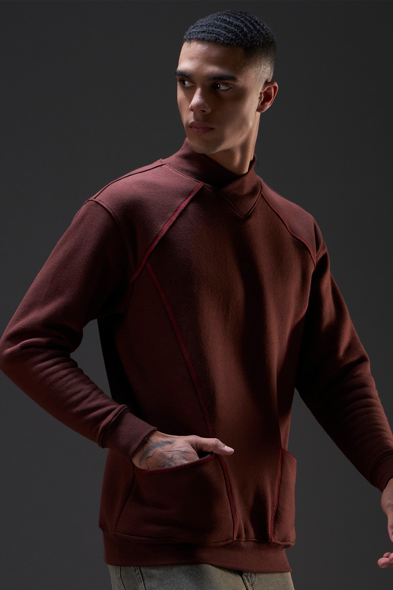 WESTYN Brown Tech-Stitch Sweatshirt