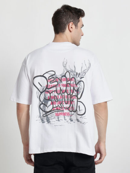 Denim Squad White Oversized T-Shirt