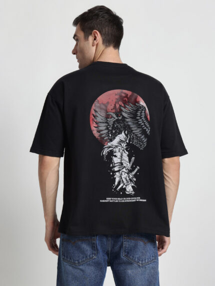 Warrior Black Oversized T-Shirt