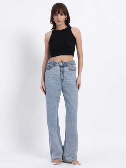 Classic Black Sleeveless Crop Top